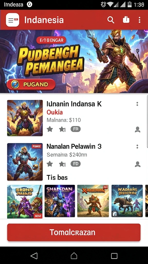 fendy188 - Tampilan menu utama yang intuitif dan mudah digunakan.